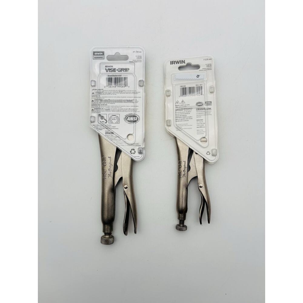 New. Set of 2 "The Original" Irwin 10CR & 7WR Vise Grip Locking Pliers Sealed - Picture 4 of 15